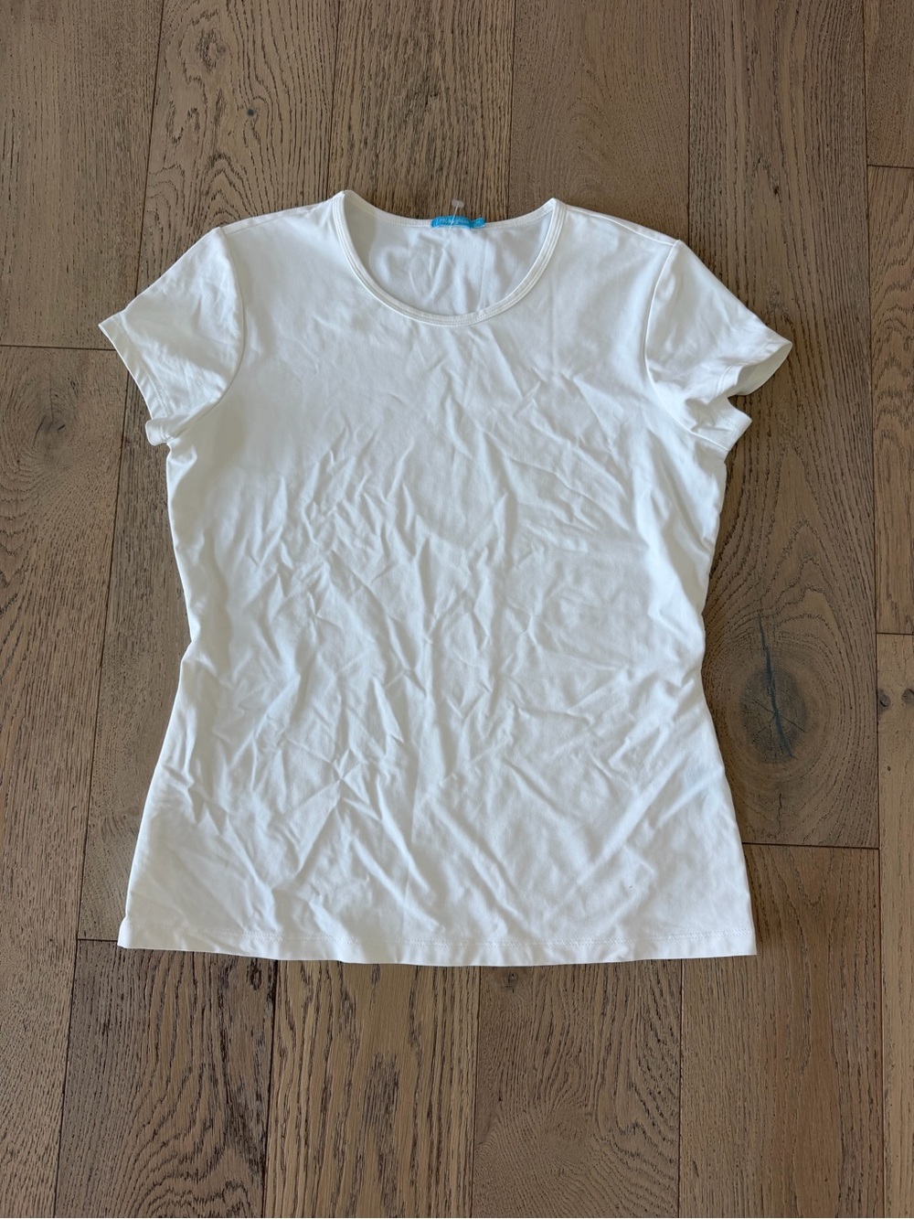 J. McLaughlin Women's White Short Sleeve Crew Neck T-Shirt Size Medium